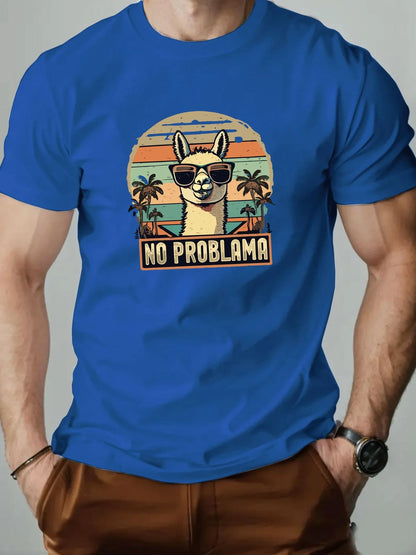 Camiseta 100% de algodón con estampado de Alpaca