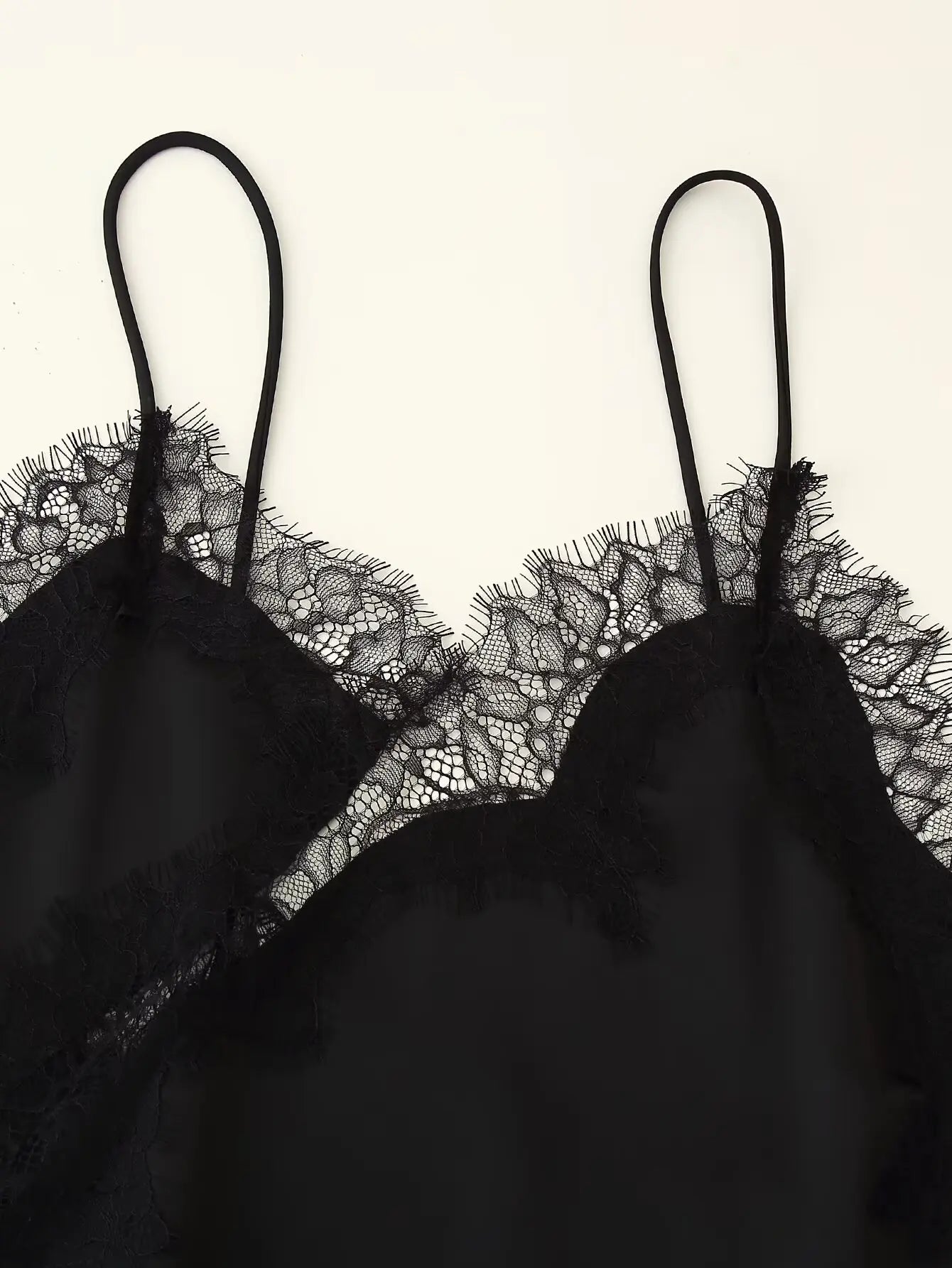 Vestido camisola con paneles de encaje