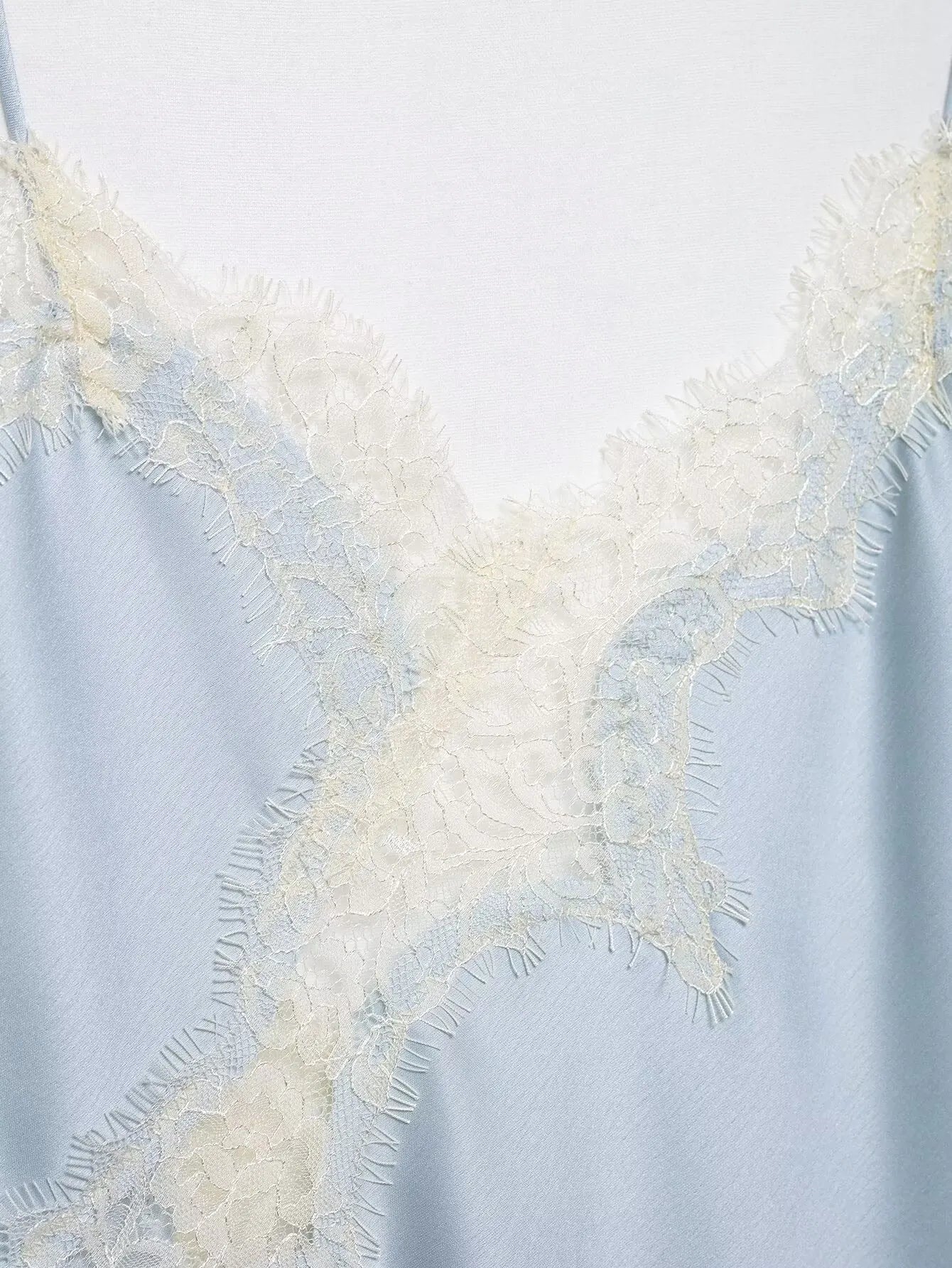 Lace-paneled camisole tops
