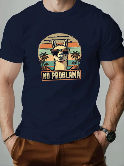 Camiseta 100% de algodón con estampado de Alpaca