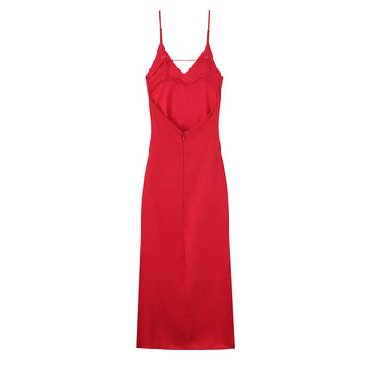 Vestido saten elegante sexy