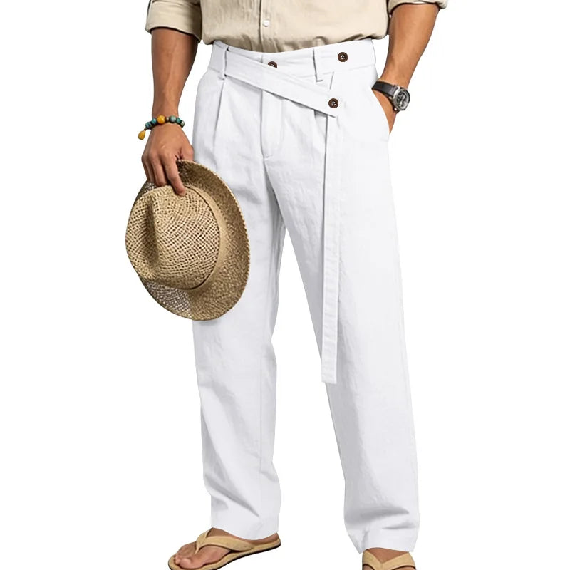 Pantalones Lino, Estilo Italiano Nápoles