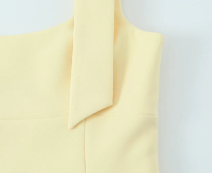 Tops verano Sexy sin mangas arco cuello cuadrado