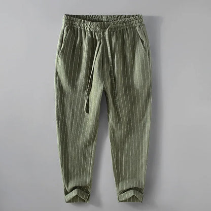 Pantalones de Lino y Algodón Transpirables  Estilo Casual