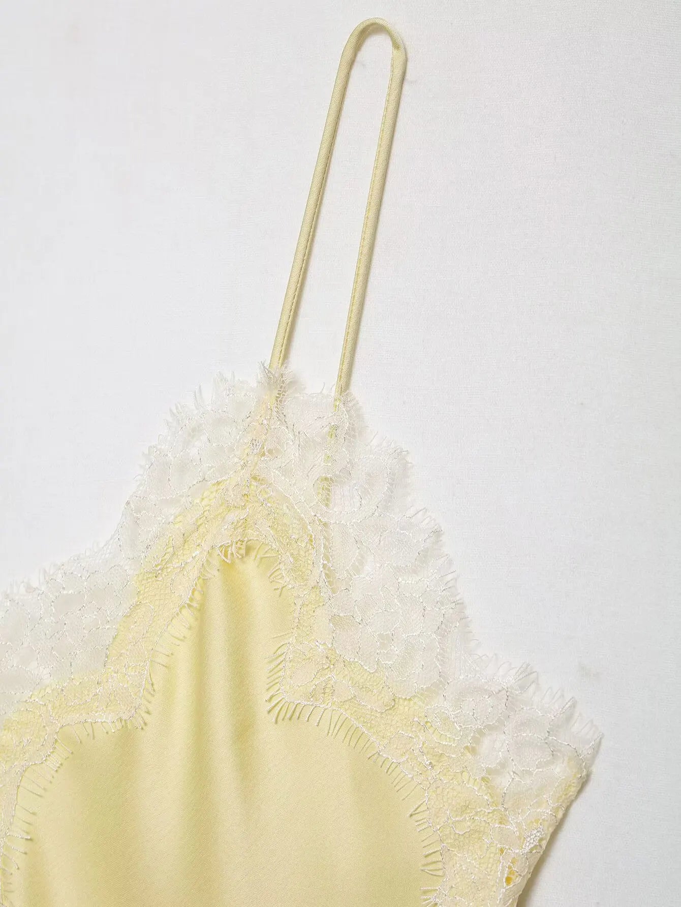 Lace-paneled camisole tops