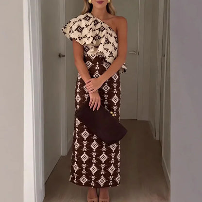 Vestido elegante dos colores extravagante