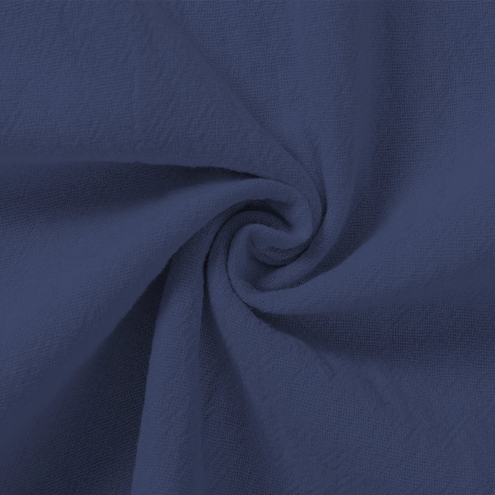 Pantalones de lino y algodón color solido
