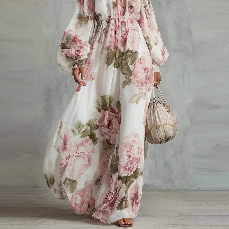 Vestido largo floral verano