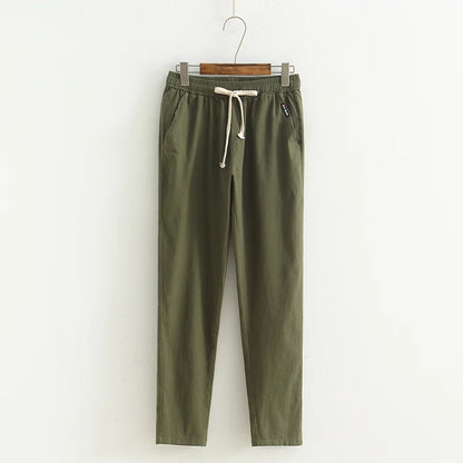 Pantalones casuales de lino  hasta el tobillo