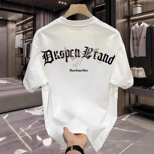 Camiseta de Algodón de Manga Corta, Versátil, Holgada