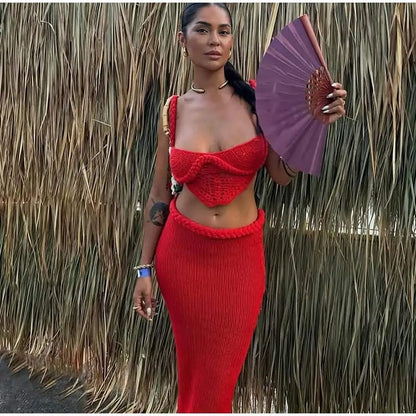 Conjunto informal de dos piezas de punto