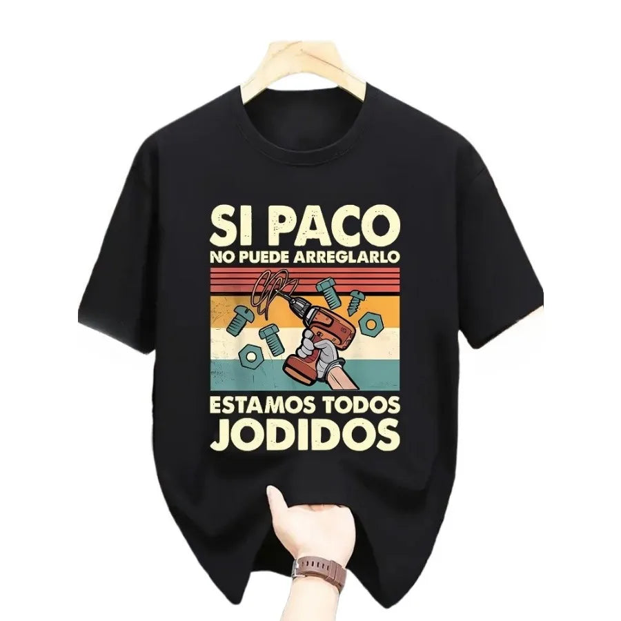 Camiseta casual estampada para hombre, hecha de 100% algodón