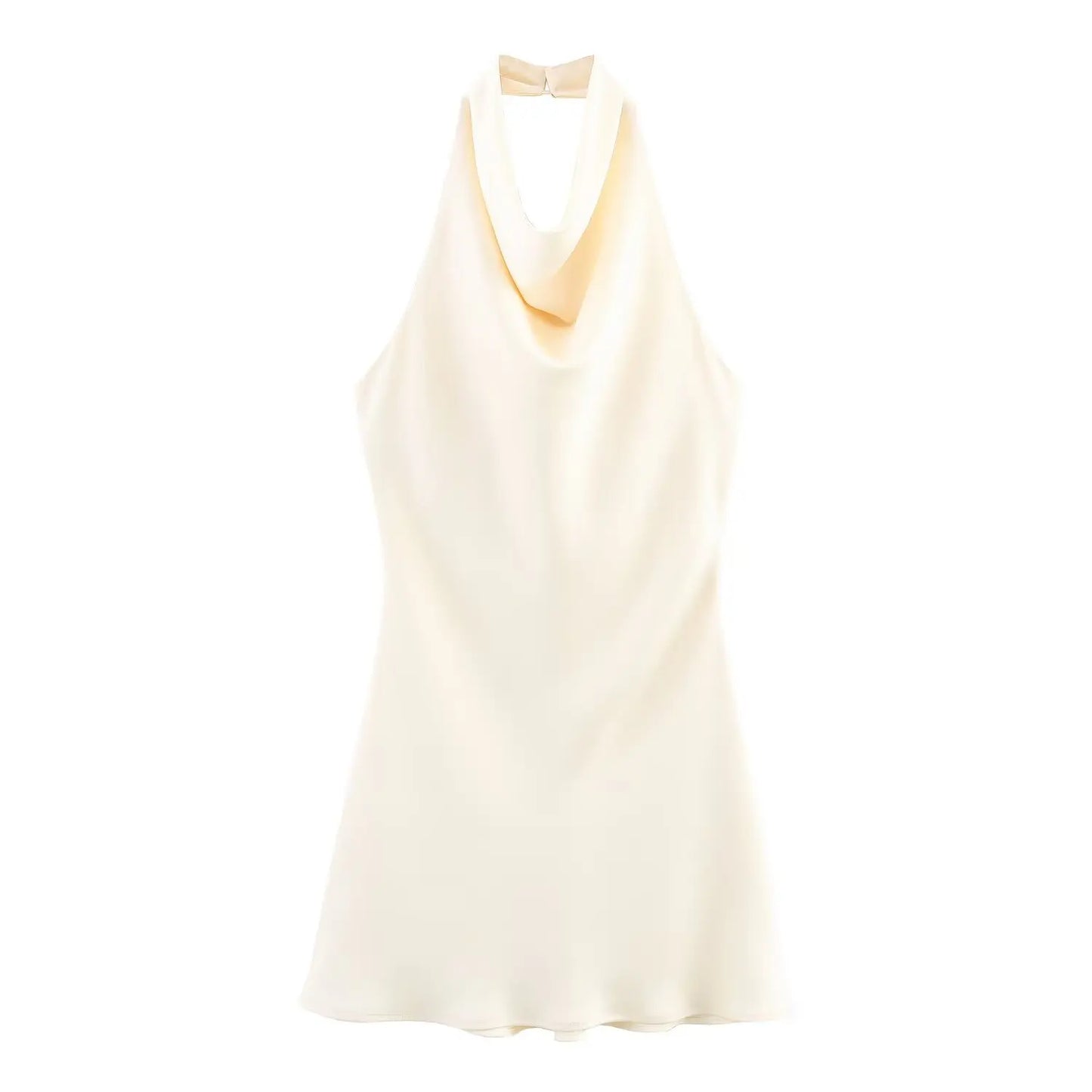 vestido con textura satinada