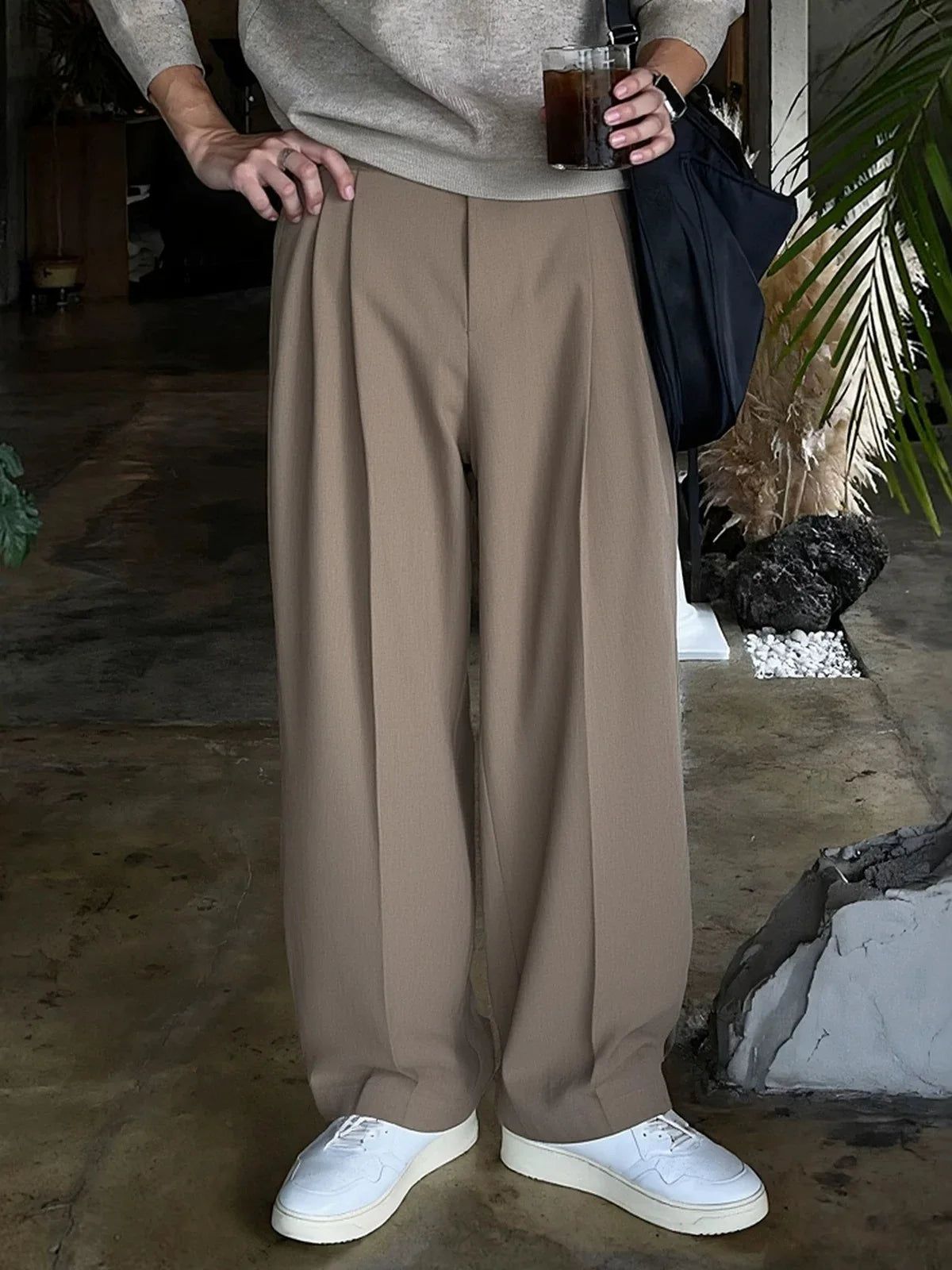 Pantalones Holgados de Corte Recto