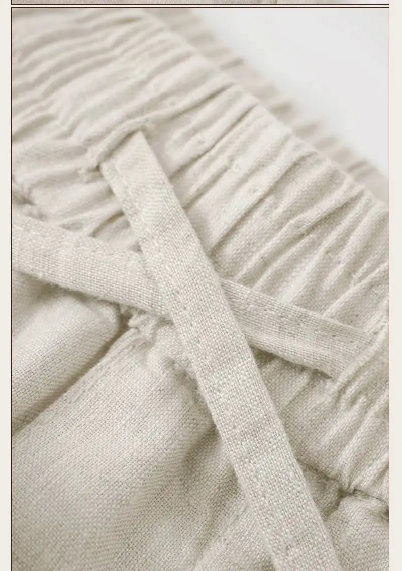 Pantalones de Lino Estilo Chino