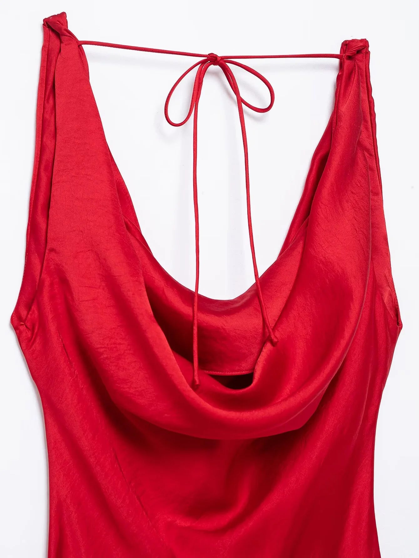 vestido con volantes Casual ajustado sin mangas Midi