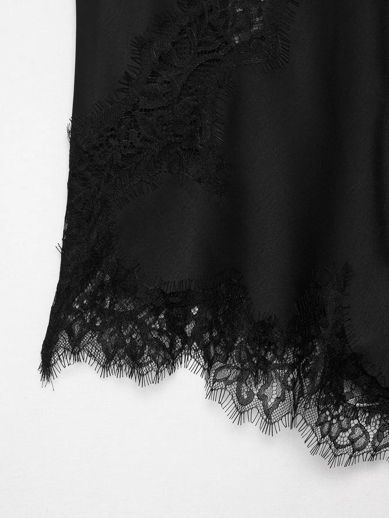 Lace-paneled camisole tops
