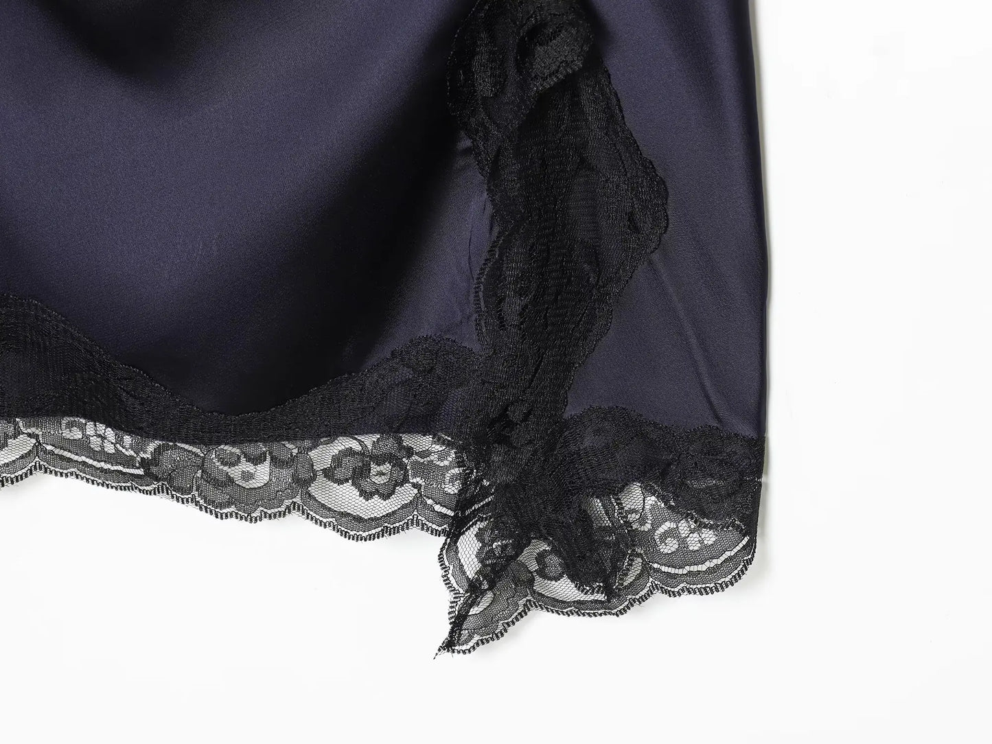 vestidos de satén  encaje patchwork hendidura sexy