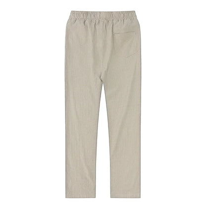 Pantalones de lino y algodón
