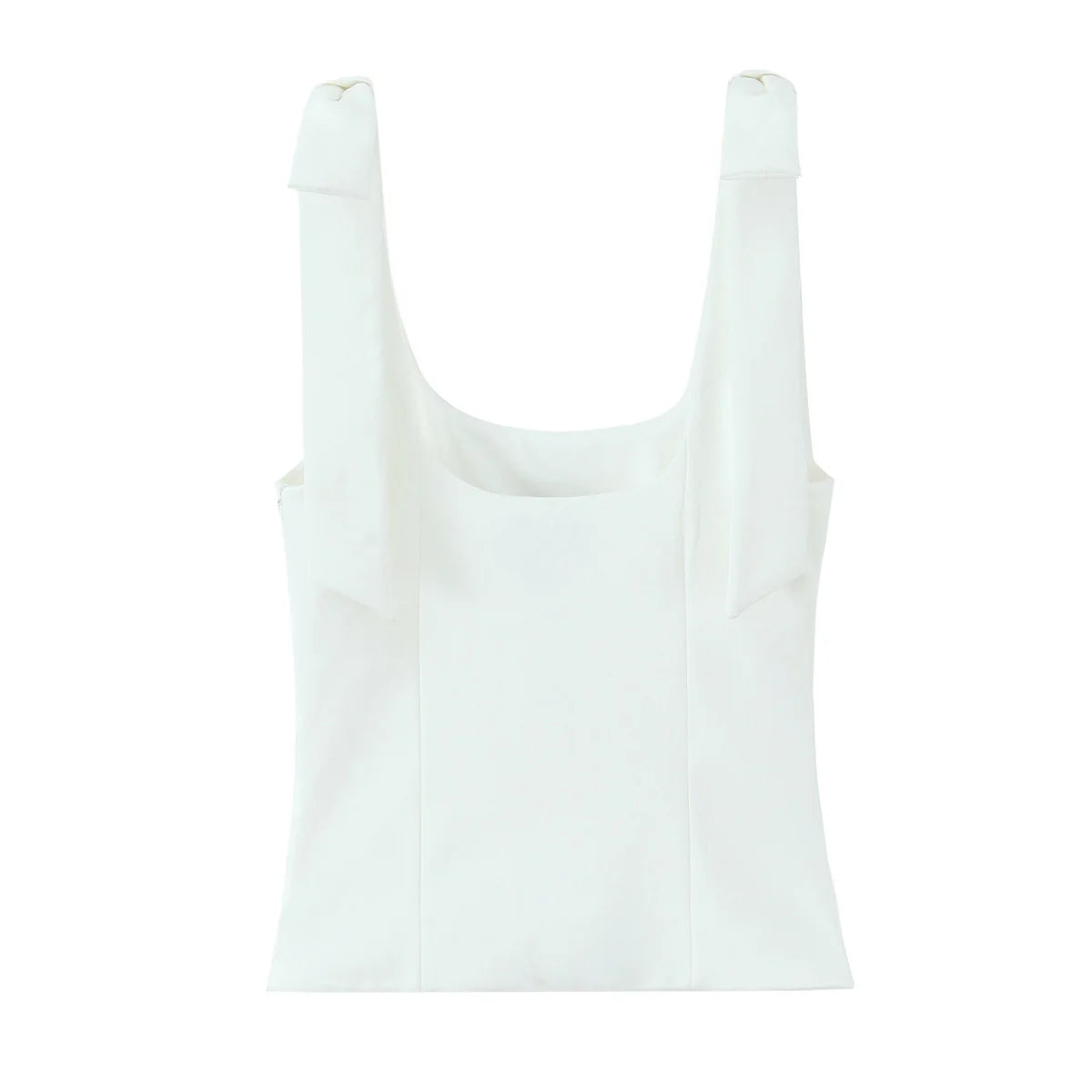 Women's Summer Sexy Sleeveless Bow Square Neck Tops