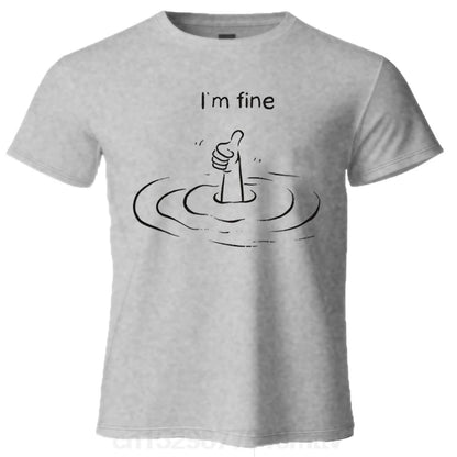 Camiseta con estampado T'm Fine, camisetas de verano 100% algodón